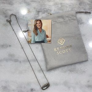 Kendra Scott necklace large pendant gray